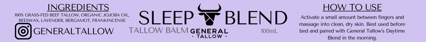 Sleep Blend Tallow Balm - 100mL
